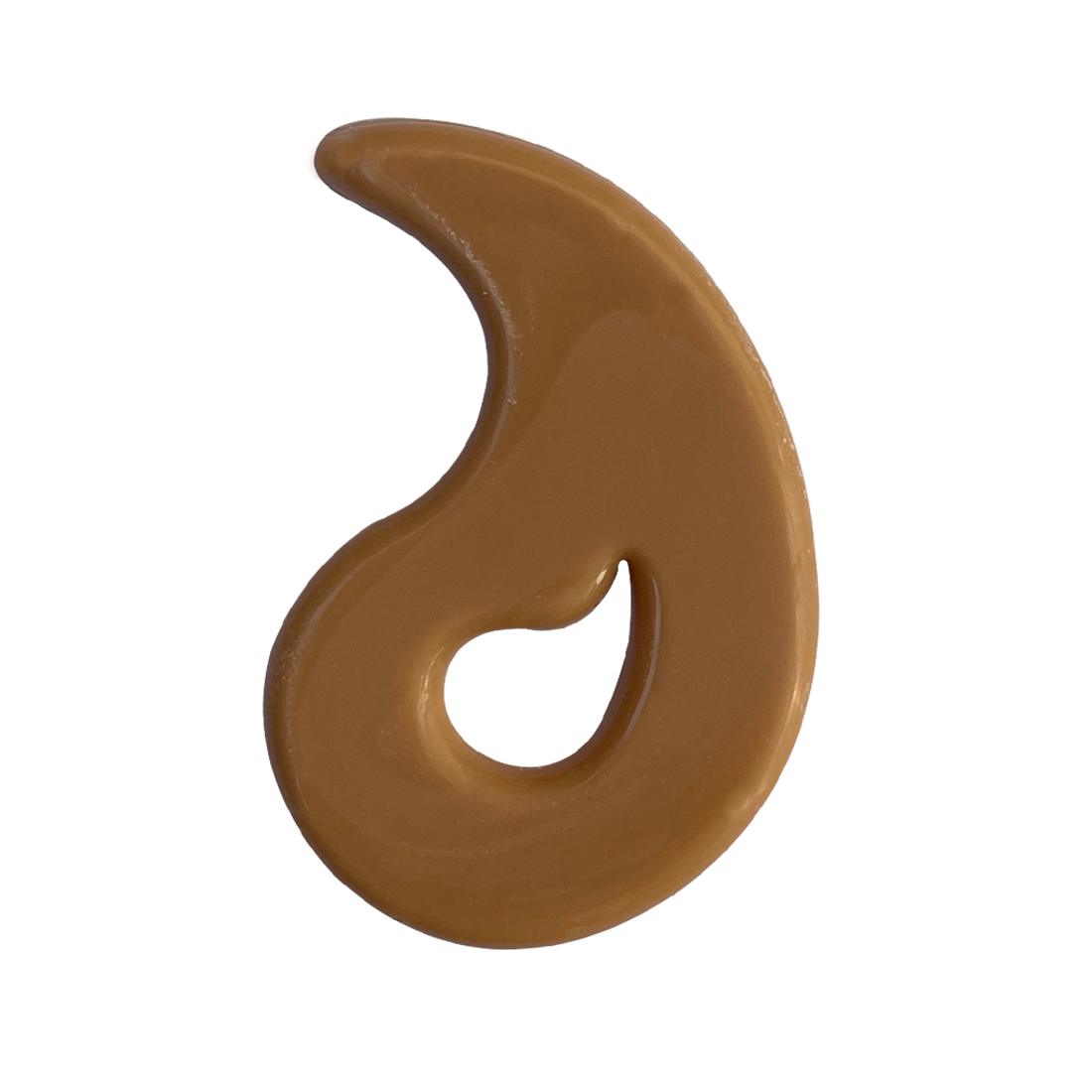 Gota ondulada de chocolate blanco sabor caramelo 46 x 37 mm (240 u.)