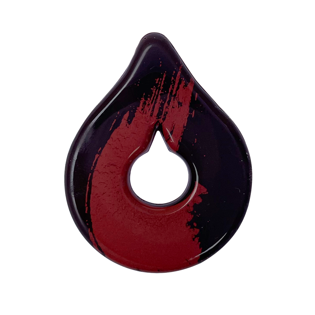 Gota roja de chocolate negro 46 x 37 mm (132 u.)