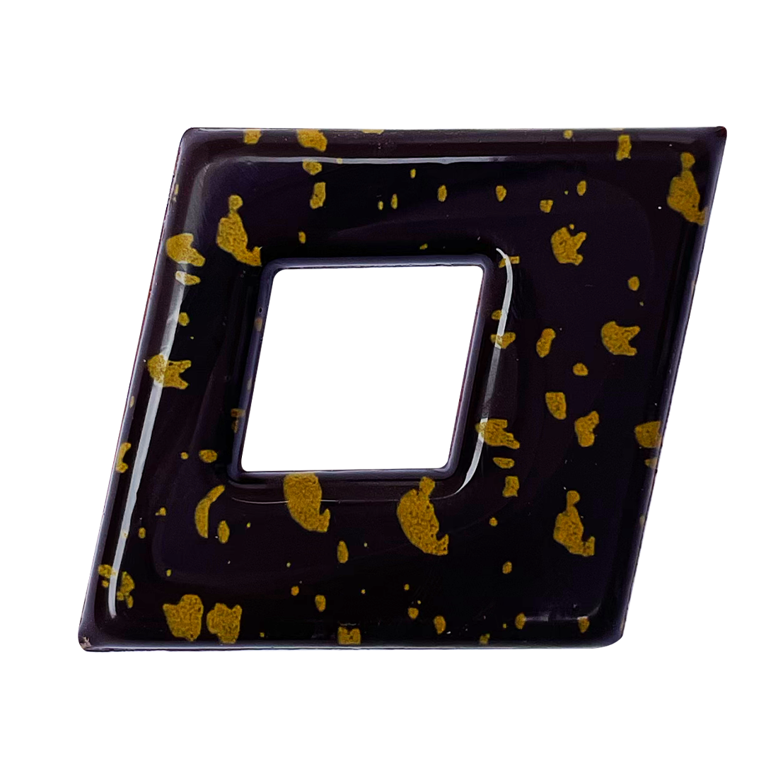 Rombo moteado oro de Chocolate negro 37x37 mm (108 u.)