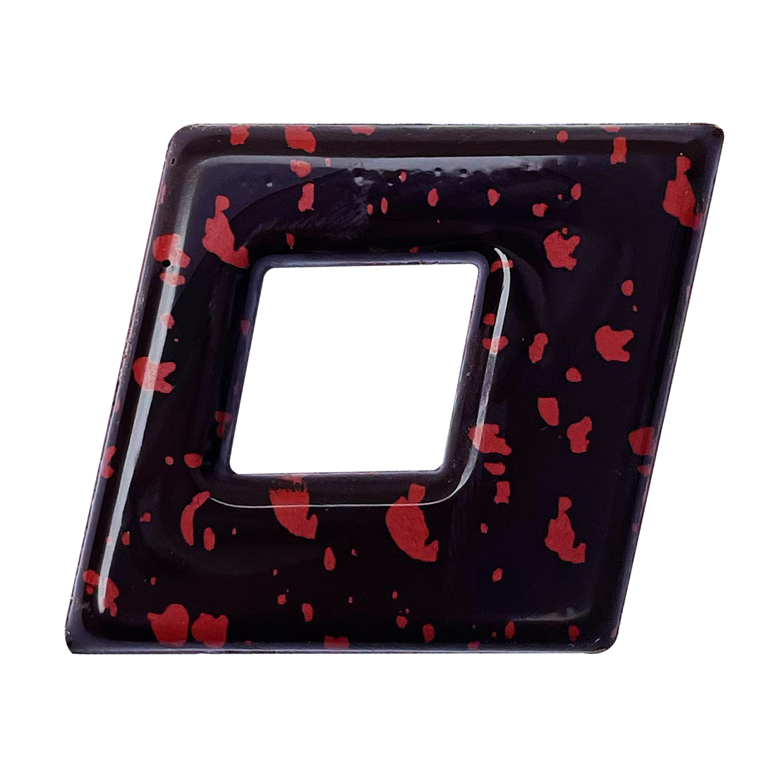 Rombo moteado Rojo de Chocolate negro 37x37 mm (144 u.)
