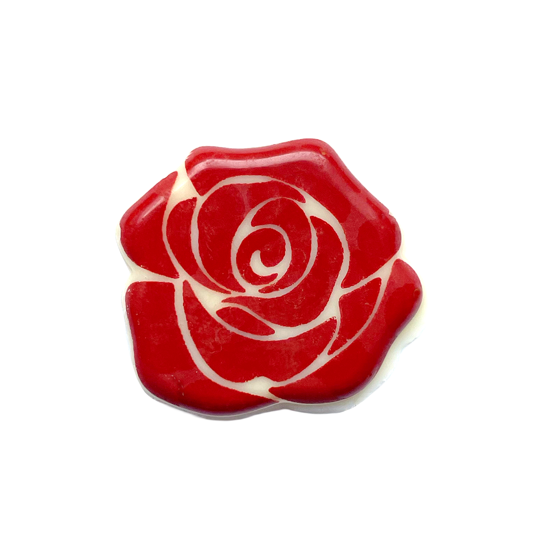Rosa roja de chocolate blanco 27 x 25 mm (240 u.)