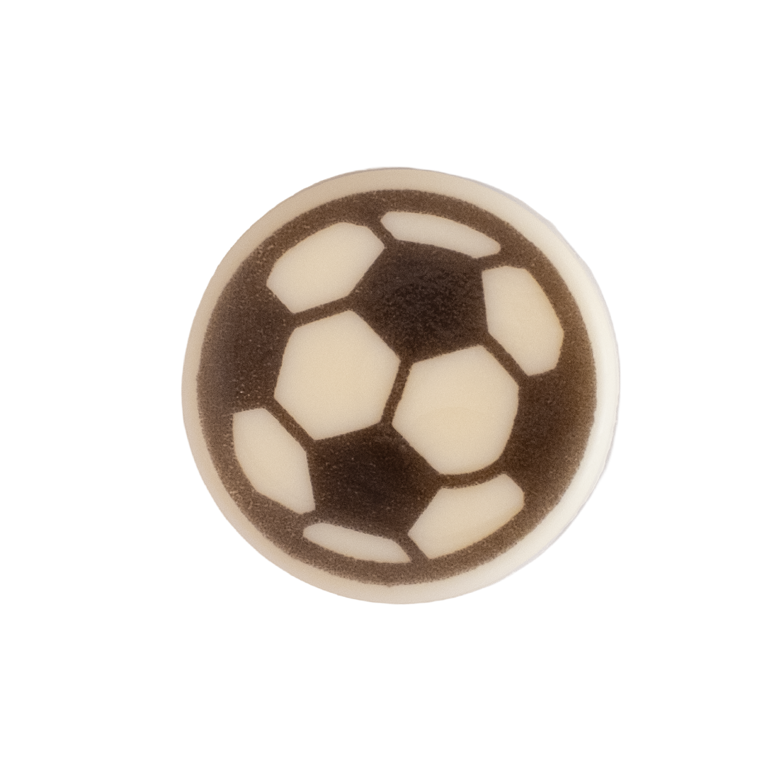 Balón de fútbol 2D de chocolate blanco Ø 30 mm (140 u.)