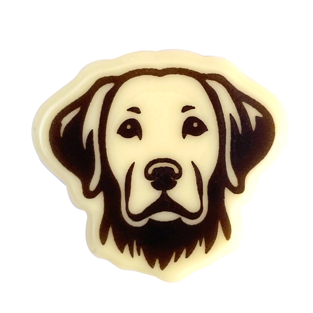 Cabeza de perro de chocolate blanco 38 x 34 mm (144 u.)