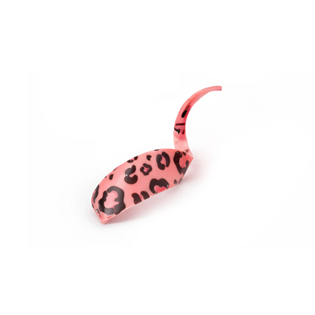Lazo animal print rosa de chocolate blanco 120 x 25 mm (92 u.)