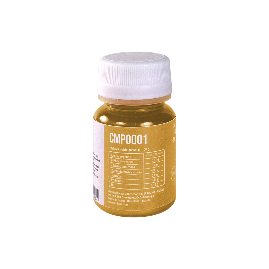 Pintura glamour efecto metalizado/perlado oro real (25 ml)