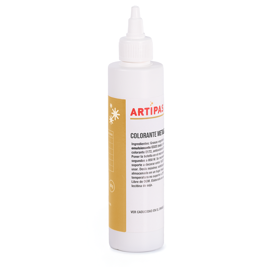 Colorante líquido metalizado para aerógrafo oro real - base alcohol (180 ml)