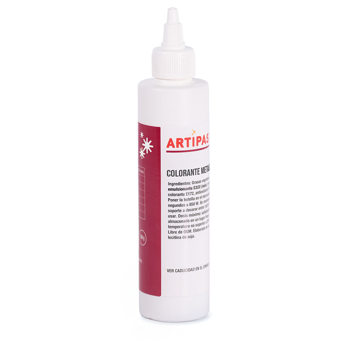 Colorante líquido metalizado para aerógrafo rubí - base alcohol (180 ml)