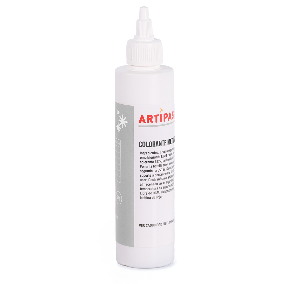Colorante líquido metalizado para aerógrafo plata - base alcohol (180 ml)