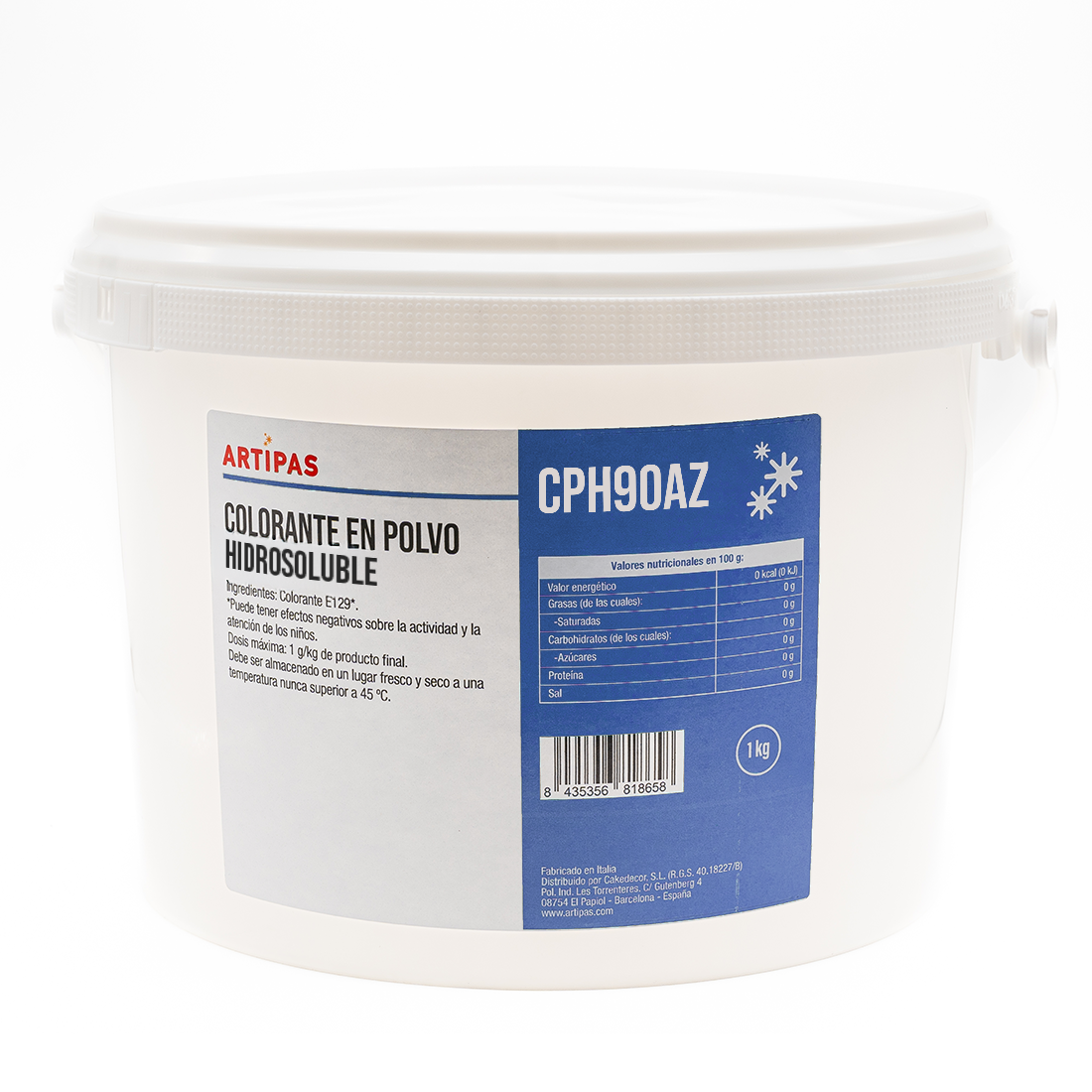 Colorante en polvo hidrosoluble azul (1 kg)