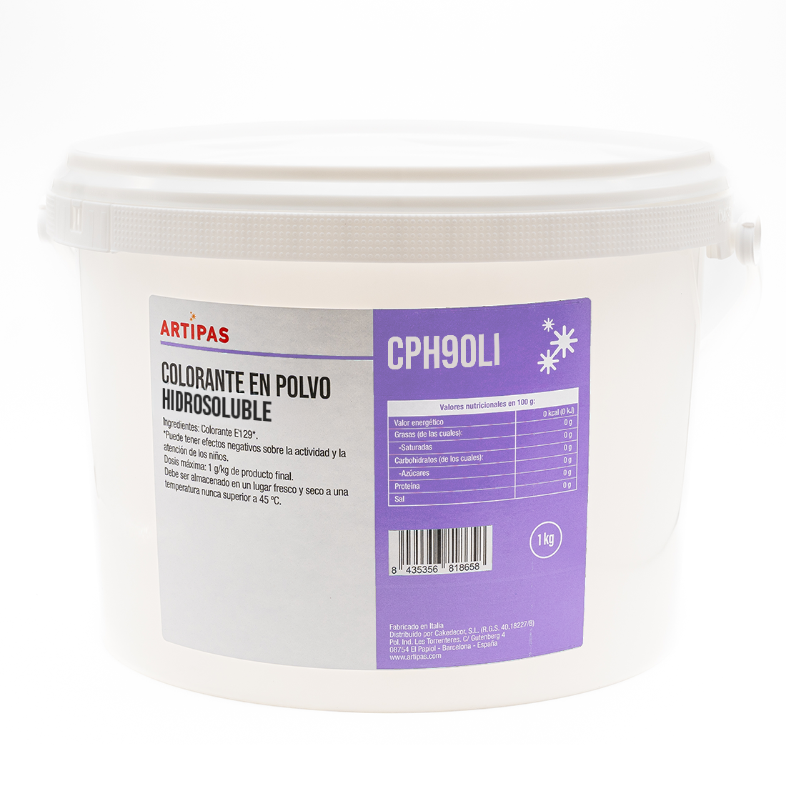Colorante en polvo hidrosoluble violeta (1 kg)