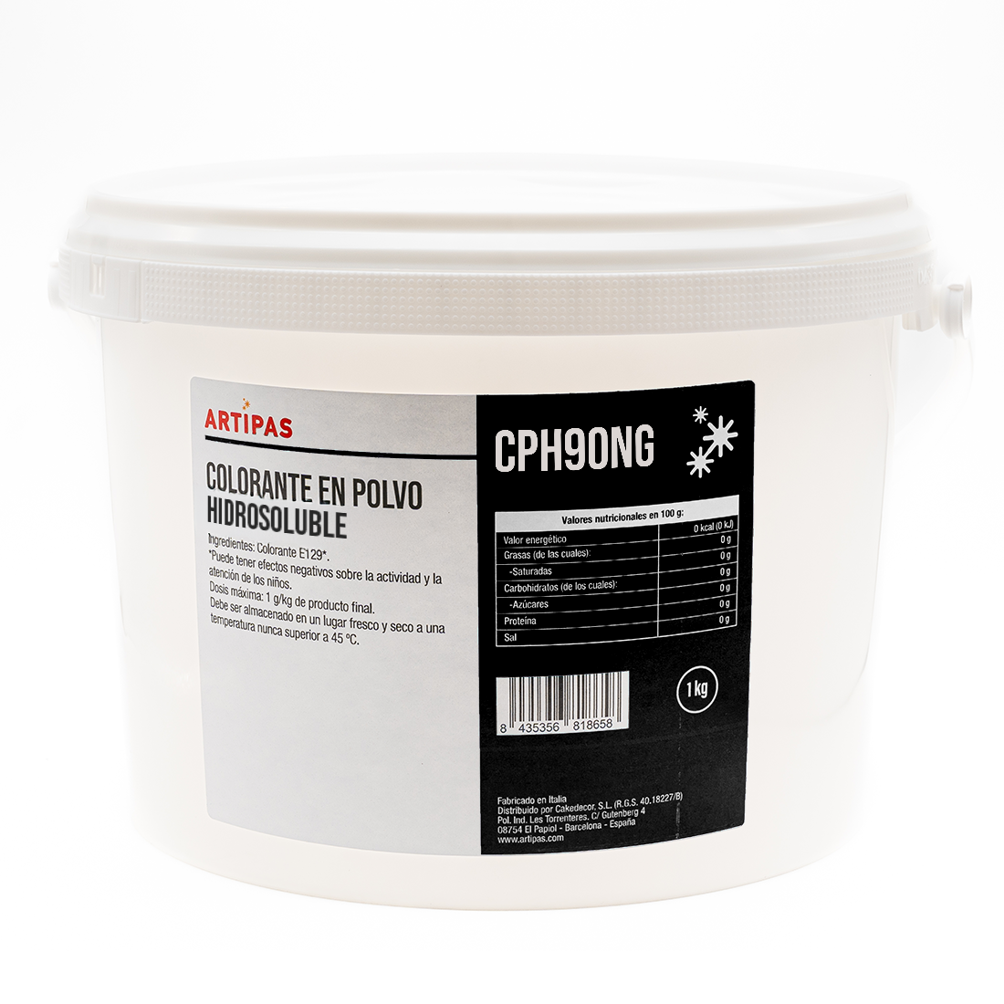 Colorante en polvo hidrosoluble negro (1 kg)