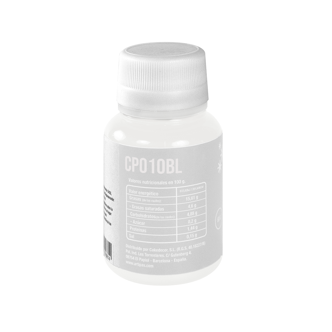 Colorante en polvo hidro/liposoluble blanco (10 g)