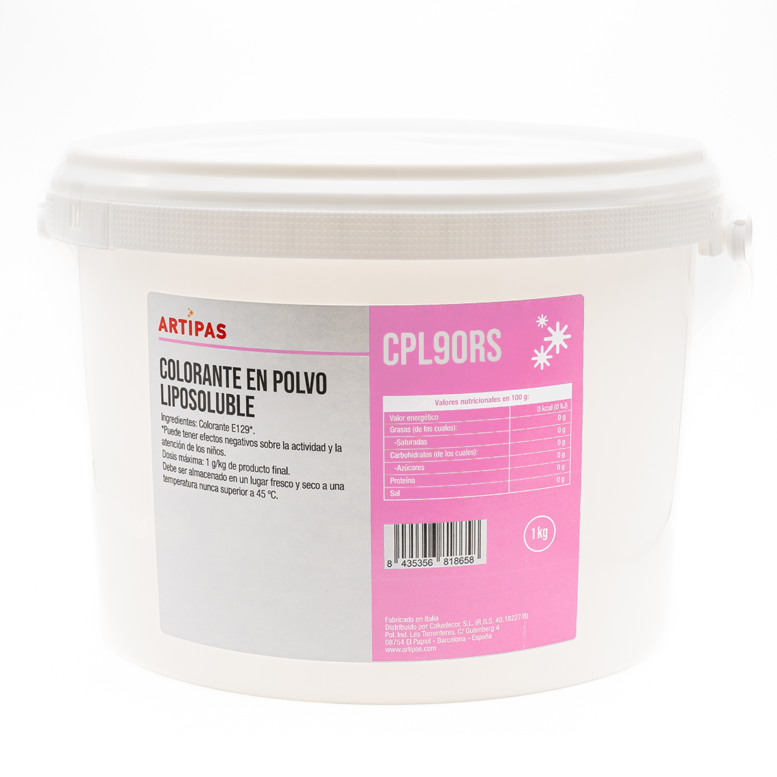 Colorante en polvo liposoluble rosa (1 kg)