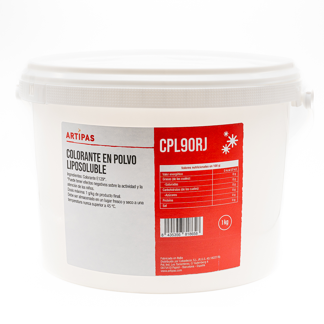 Colorante en polvo liposoluble rojo (1 kg)