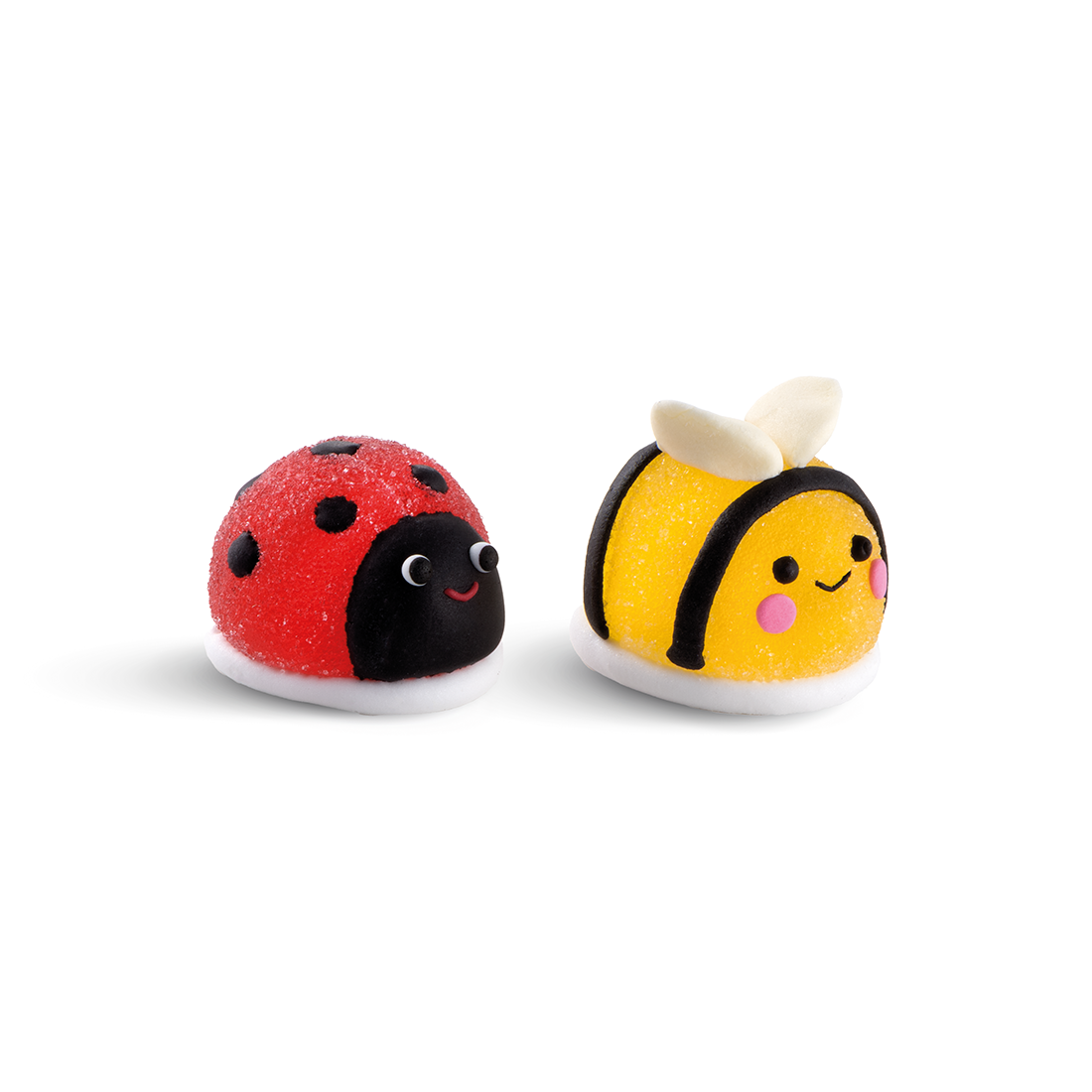 Surtido abejas y mariquitas de azúcar y gominola h30 mm (48 u.)