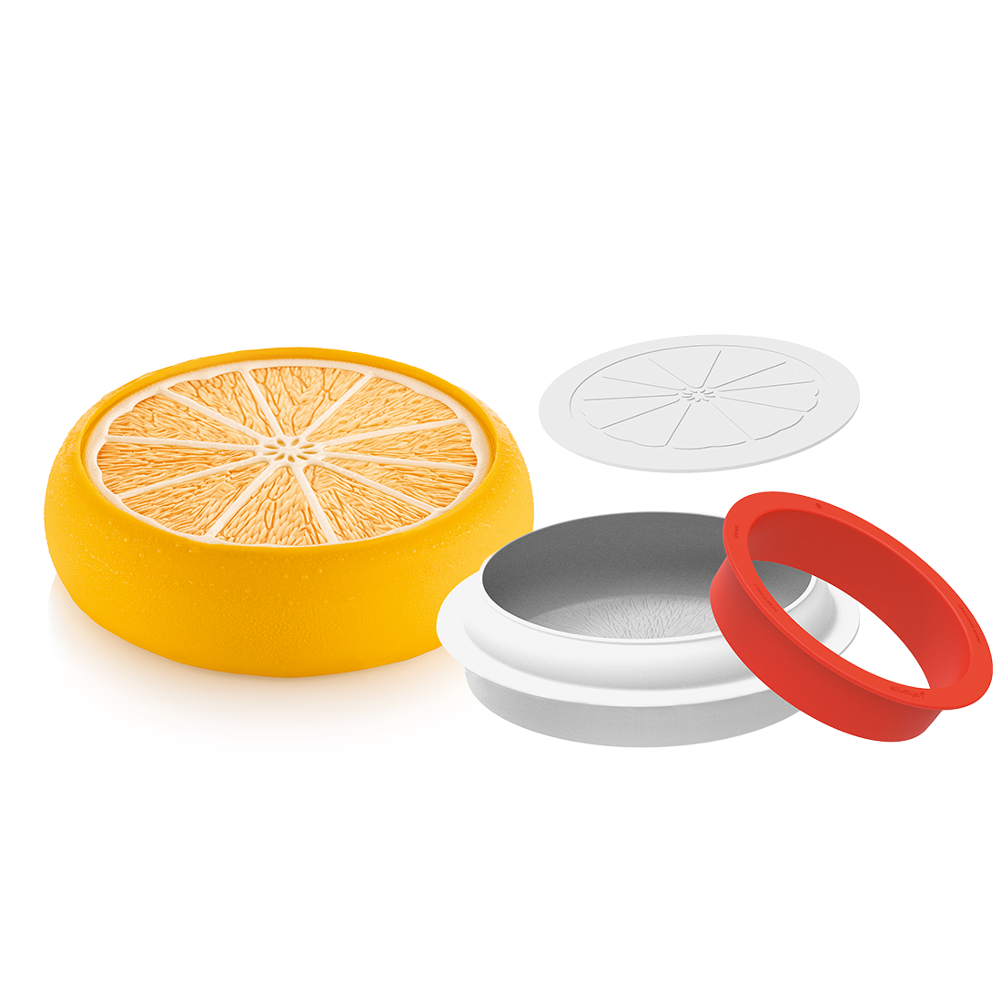 Molde Cítricos en rodajas de silicona Ø170 h45 mm 940 ml + tapete de silicona + cortante (1 Set) · ref MOL30494