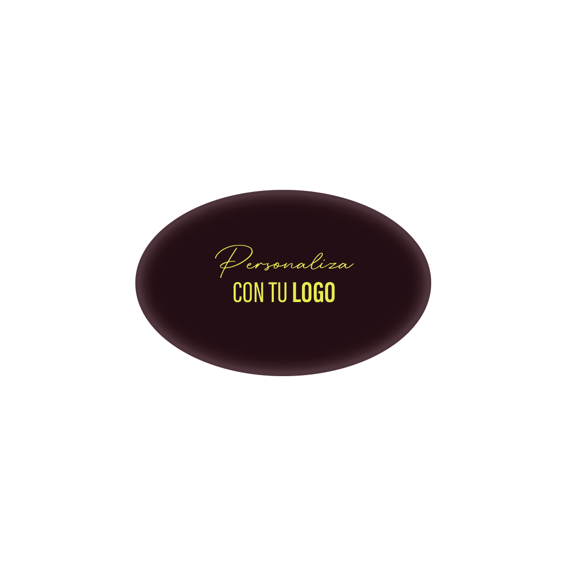 Placa personalizada de chocolate ovalada 40x24 mm (240 u.)