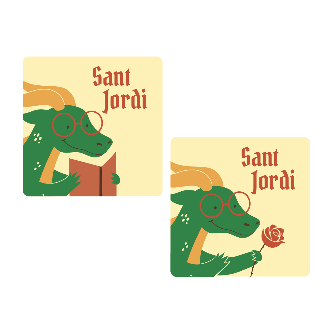 Dragón de Sant Jordi surtido de chocolate blanco 40x40 mm (60 u.) · ref AR01010