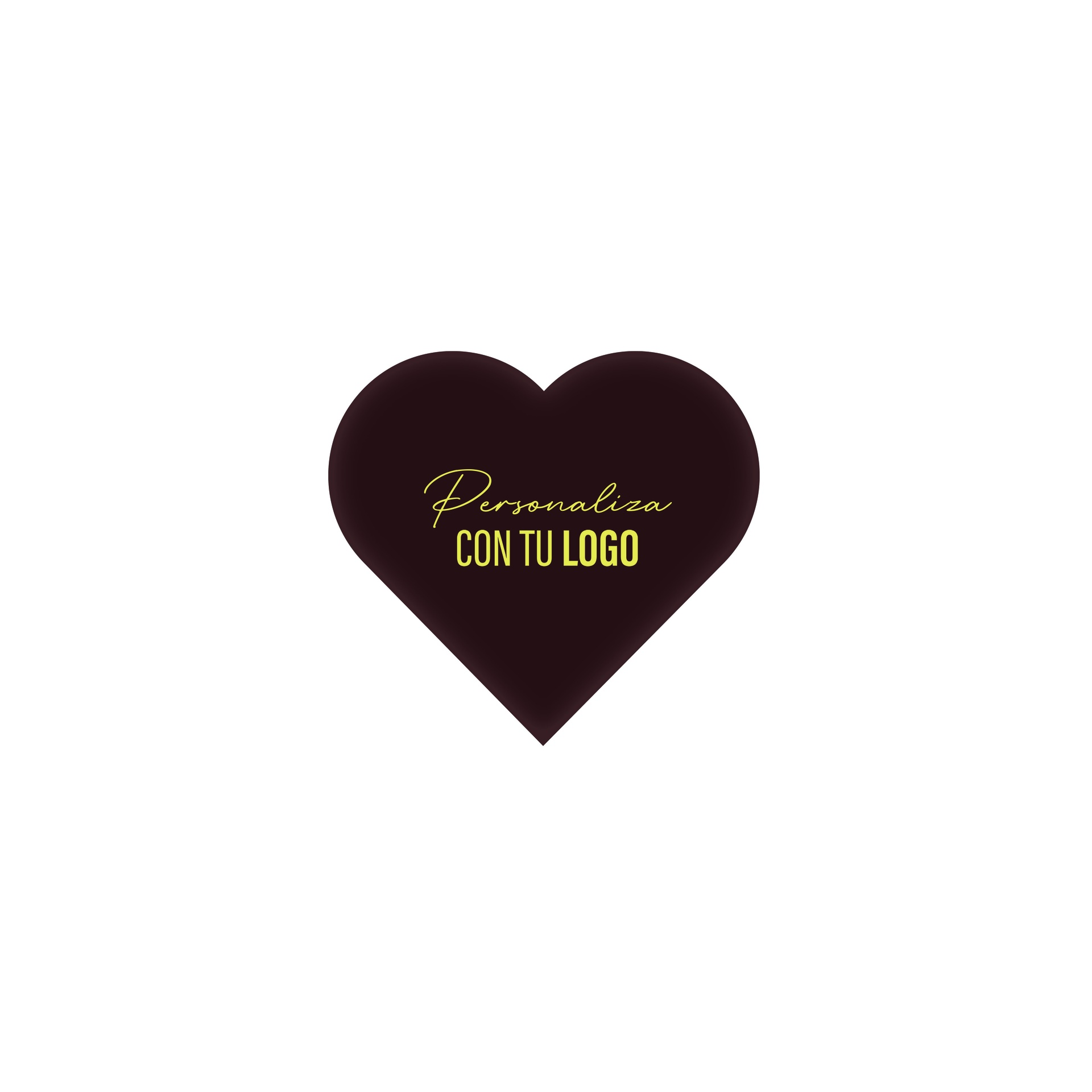 Placa personalizada de chocolate corazón 27x25 mm (432 u.)