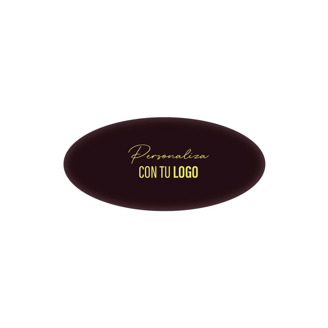 Placa personalizada de chocolate ovalada 54x24 mm (432 u.)