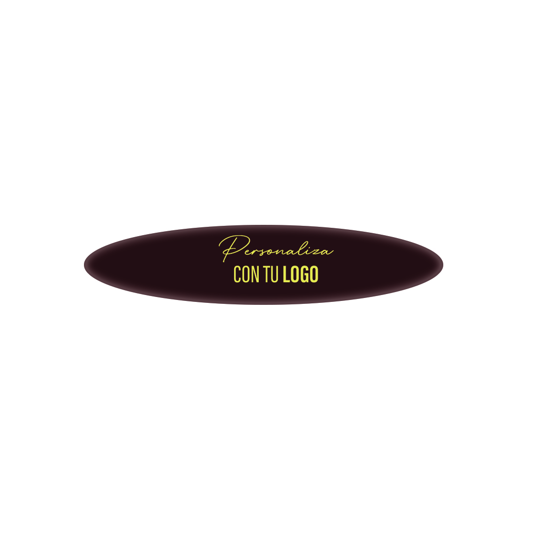 Placa personalizada de chocolate ovalada 45x13 mm (240 u.)