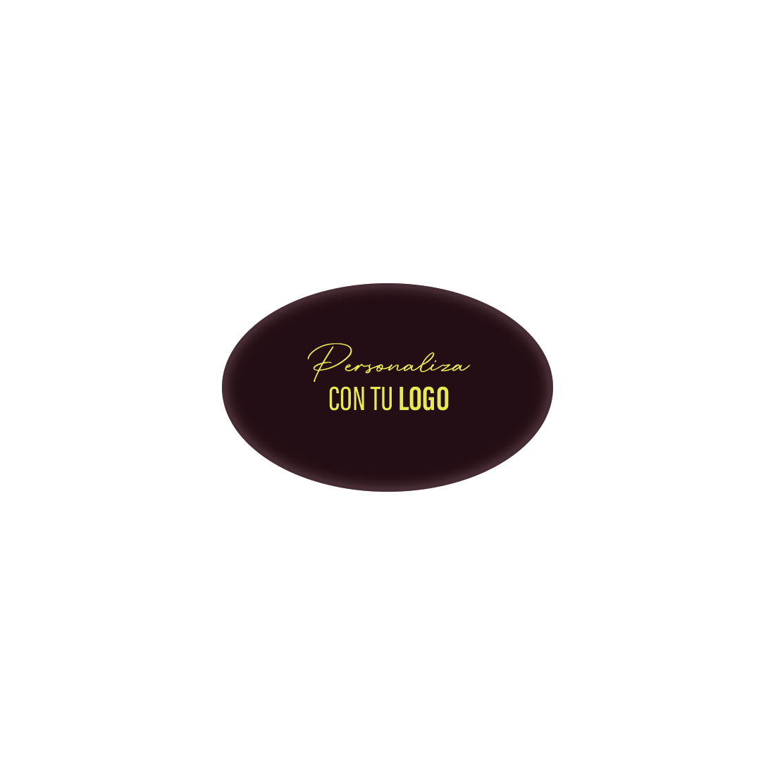 Placa personalizada de chocolate ovalada 30x20 mm (1040 u.)