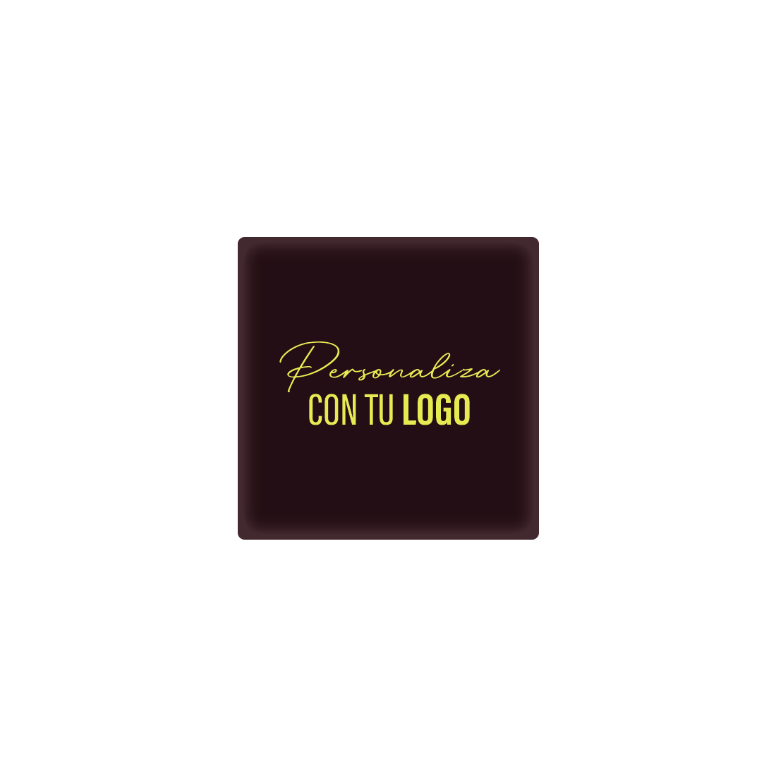 Placa personalizada de chocolate cuadrada 25x25 mm (864 u.)