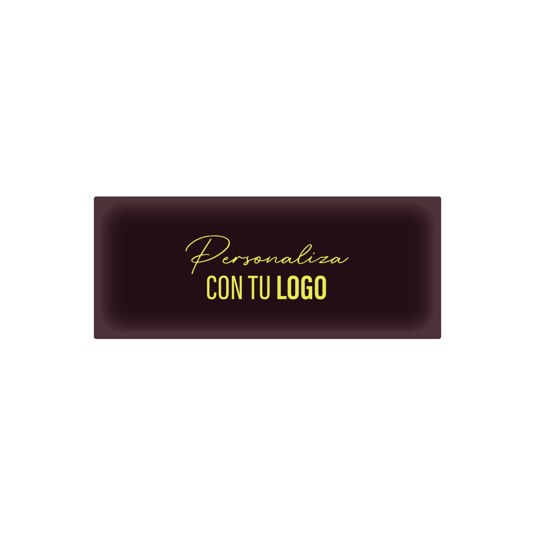 Placa personalizada de chocolate rectangular 50x20 mm (480 u.)