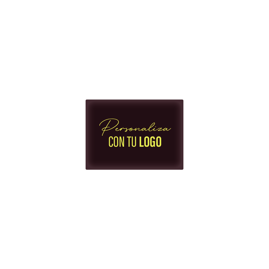 Placa personalizada de chocolate rectangular 28x20 mm (720 u.)
