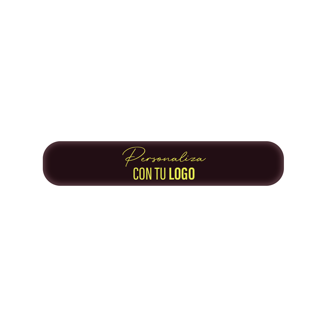 Placa personalizada de chocolate rectangular con bordes redondeados 130x25 mm (240 u.)