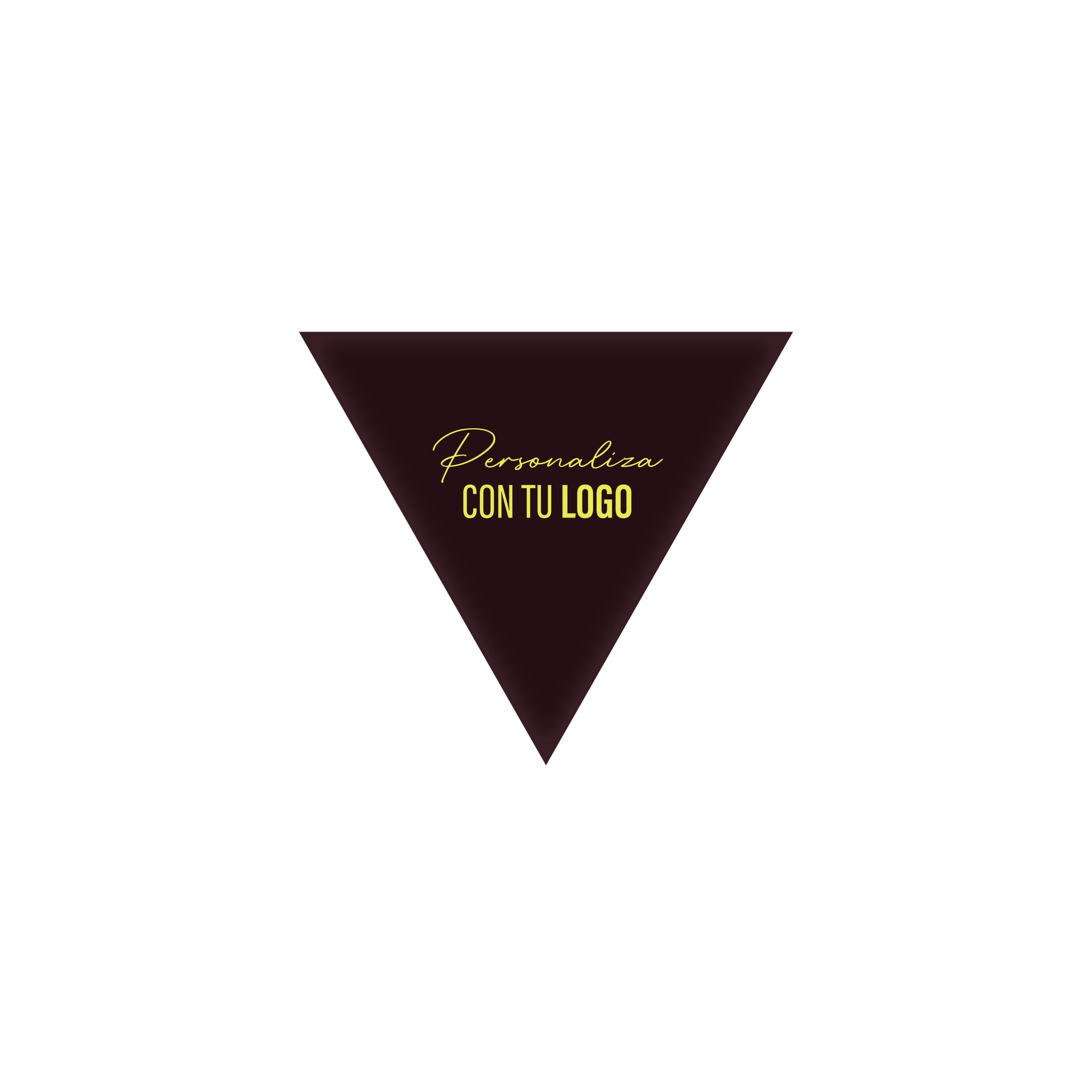Placa personalizada de chocolate triangular 30x26 mm (1024 u.)