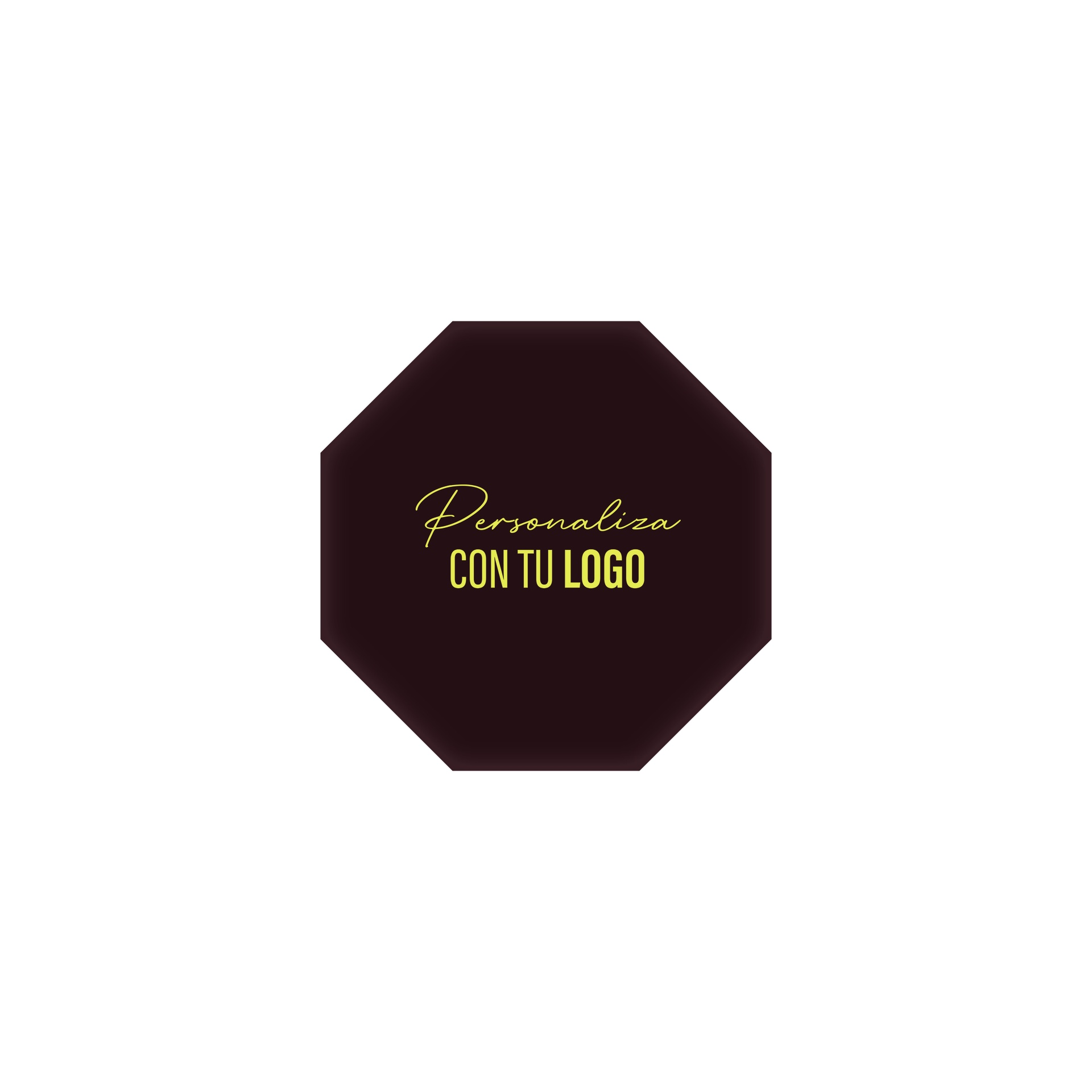 Placa personalizada de chocolate octogonal 25x25 mm (704 u.)