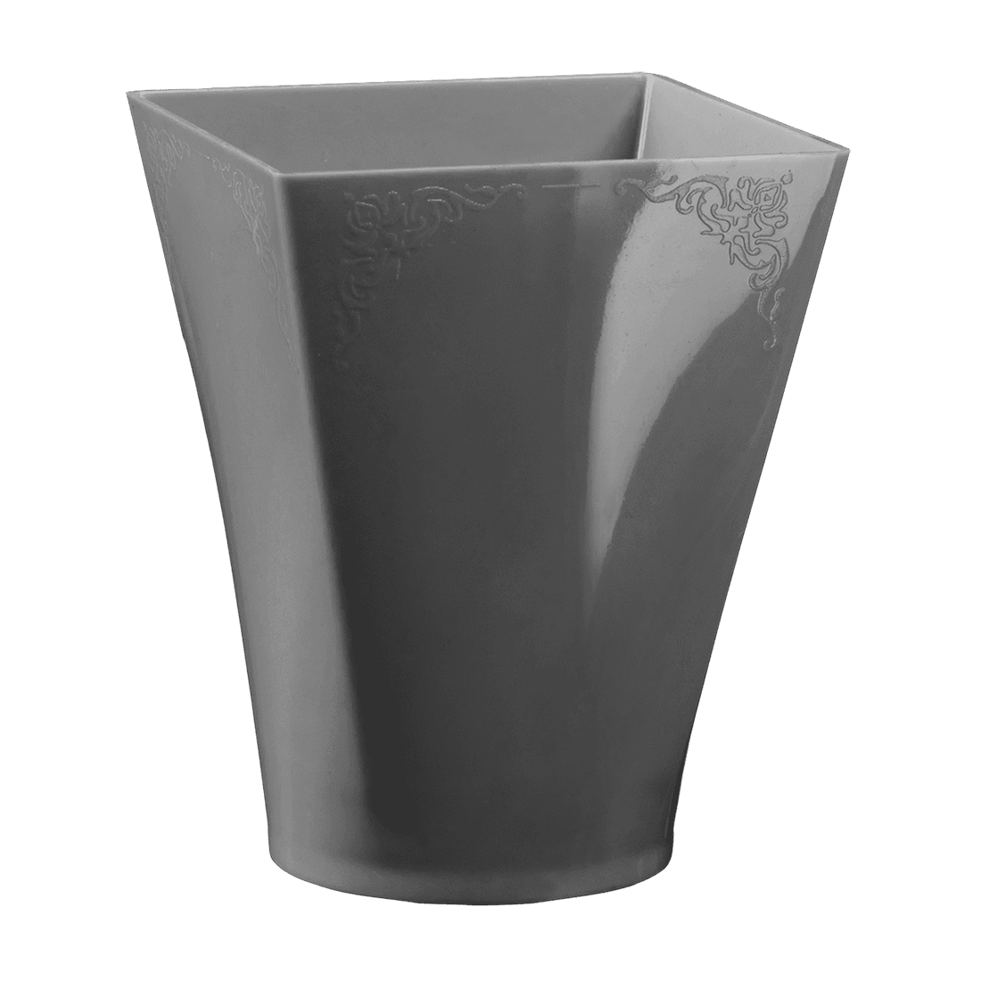 Mini vaso Gustav gris de poliestireno 58,5x58,5 h75 mm 150 ml (4 u.)