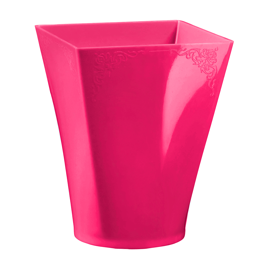 Mini vaso Gustav fucsia de poliestireno 58,5x58,5 h75 mm 150 ml (4 u.)