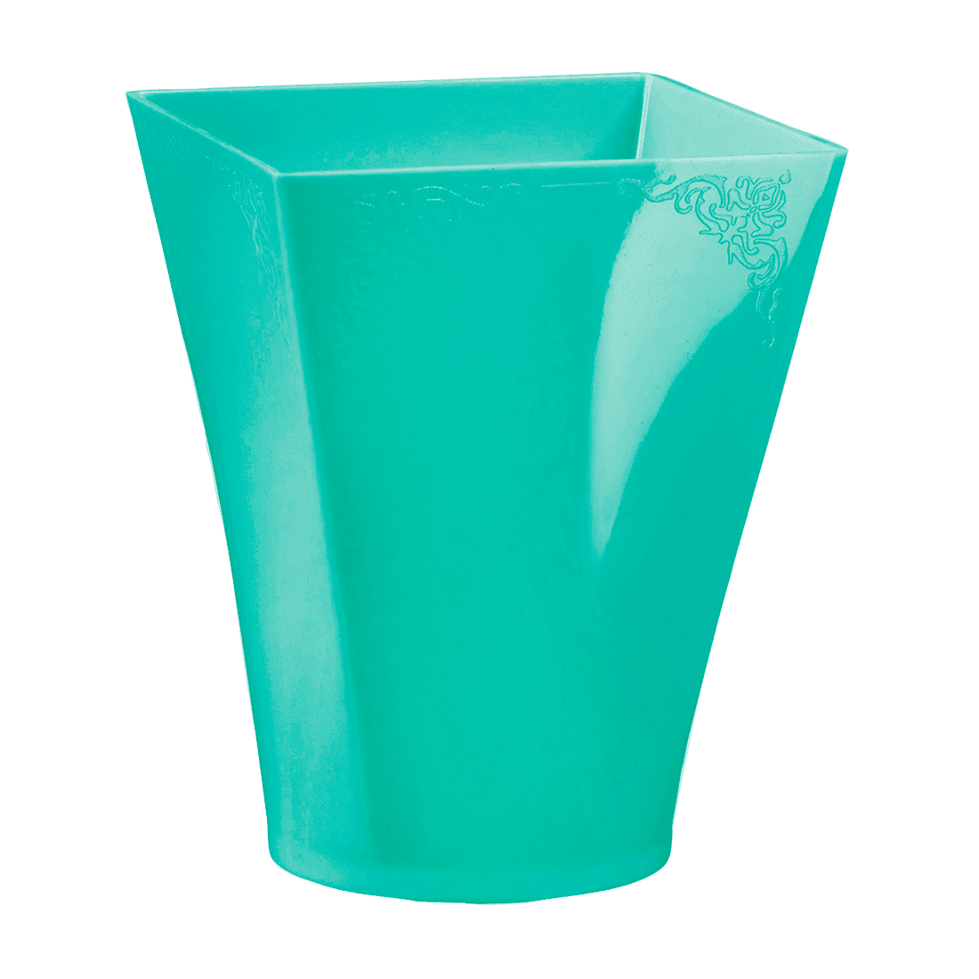 Mini vaso Gustav verde agua de poliestireno 58,5x58,5 h75 mm 150 ml (4 u.)