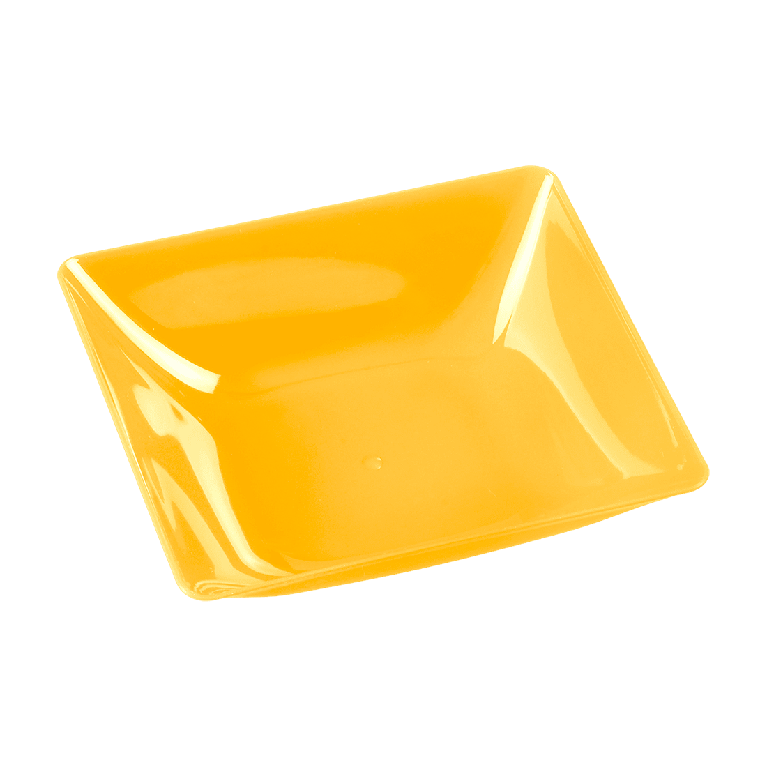 Cuenco Fluid amarillo de poliestireno 95x85 h25 mm (6 u.)