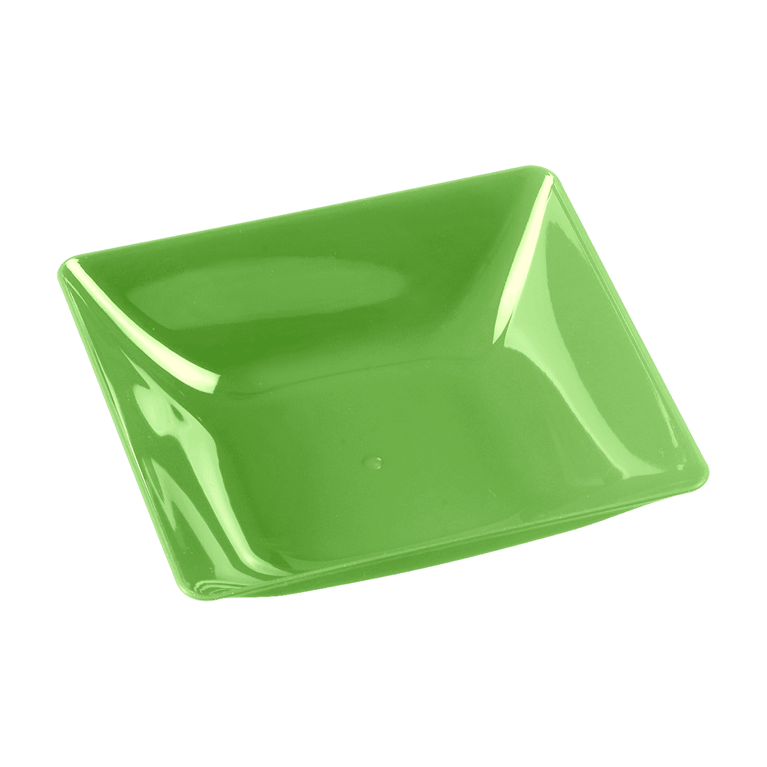 Cuenco Fluid verde anís de poliestireno 95x85 h25 mm (6 u.)