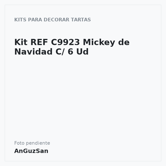 Kit REF C9923 Mickey de Navidad C/ 5 Ud