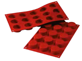 Molde de Silicona Petits- Fours Ø 40 mm. Alto 20 mm. 30 ml. 15 Pcs (1 u.) · Artipas