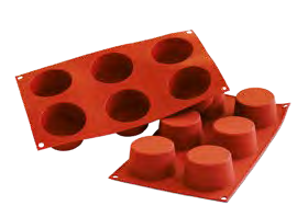 Molde de Silicona Muffin Ø 68 mm. Alto 38 mm. 119 ml. 6 Pcs (1 u.) · Artipas
