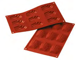 Placa de Silicona Magdalenas 29,5X17,5 cm. 9 Moldes (1 u.) · Artipas