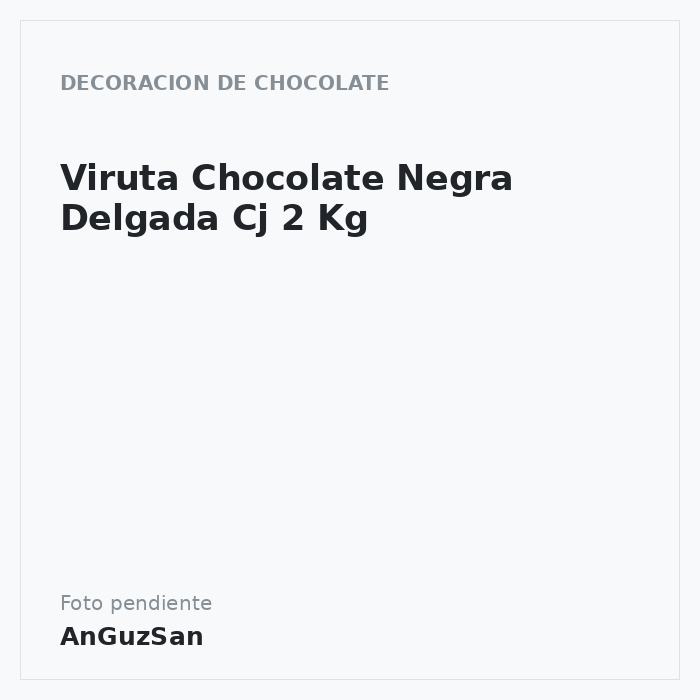 Viruta Chocolate Negra Delgada Cj 2 Kg