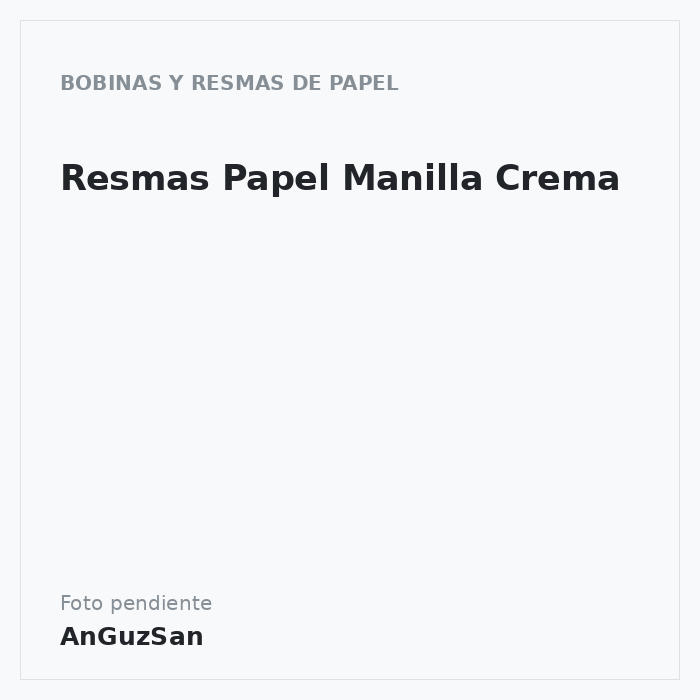 Resmas Papel Manilla Crema