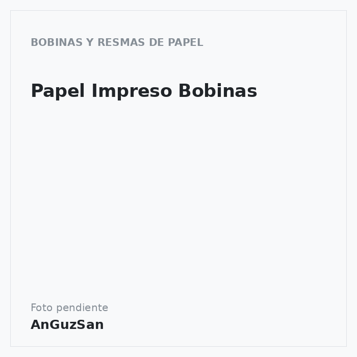 Papel Impreso Bobinas