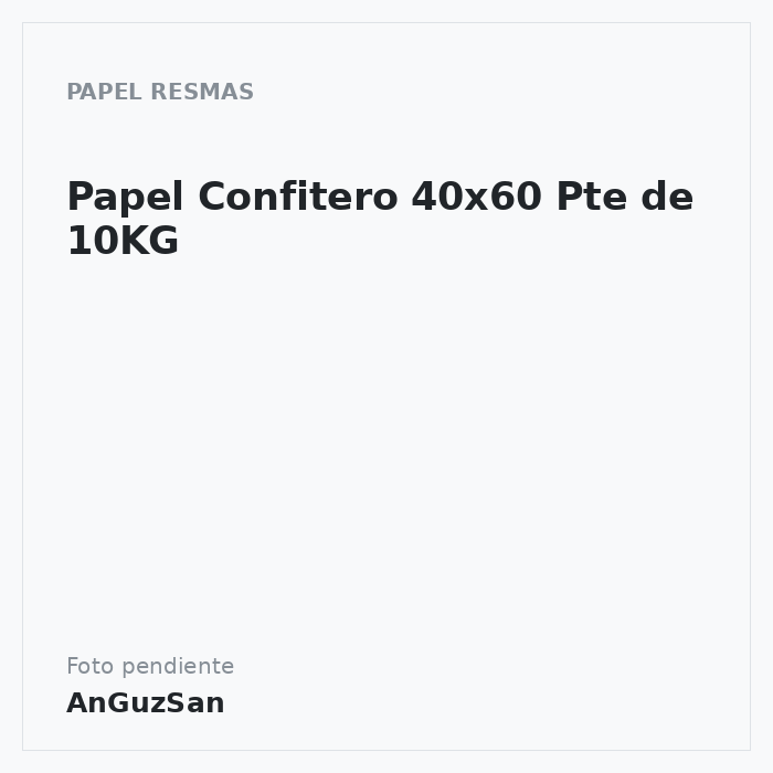 Papel Confitero 40x60 Pte de 10KG
