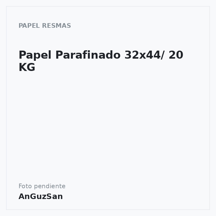 Papel Parafinado 32x44/ 20 KG