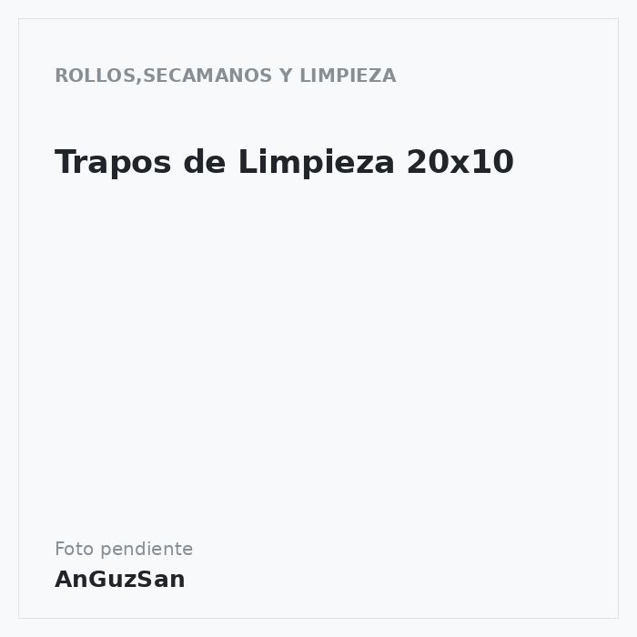 Trapos de Limpieza 20x10