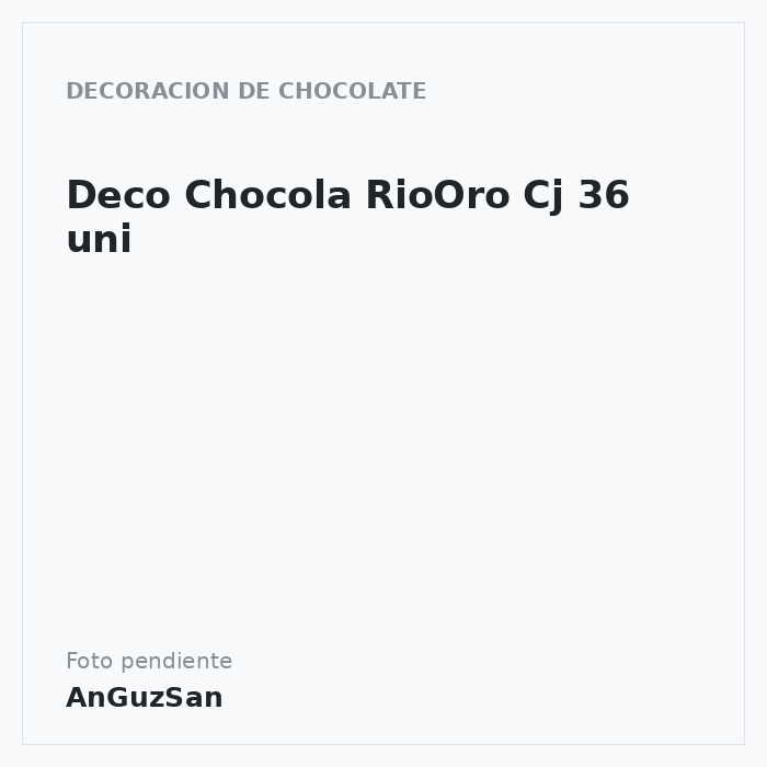 Deco Chocola  RioOro Cj 36 uni