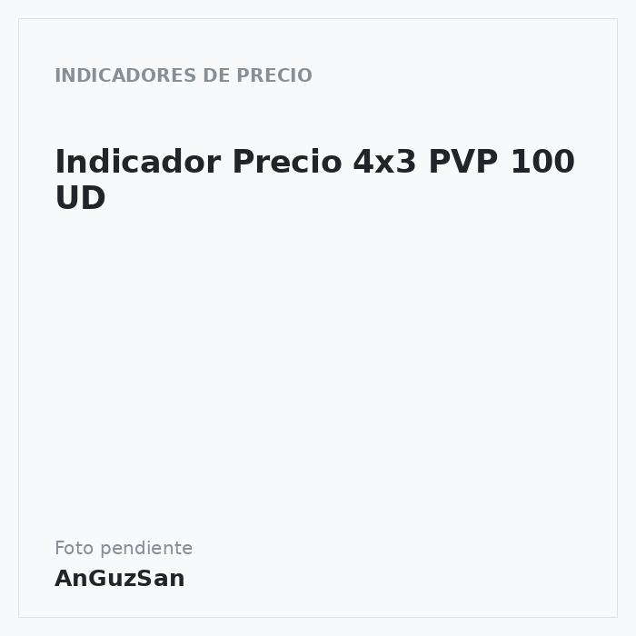 Indicador Precio 4x3 PVP 100 UD