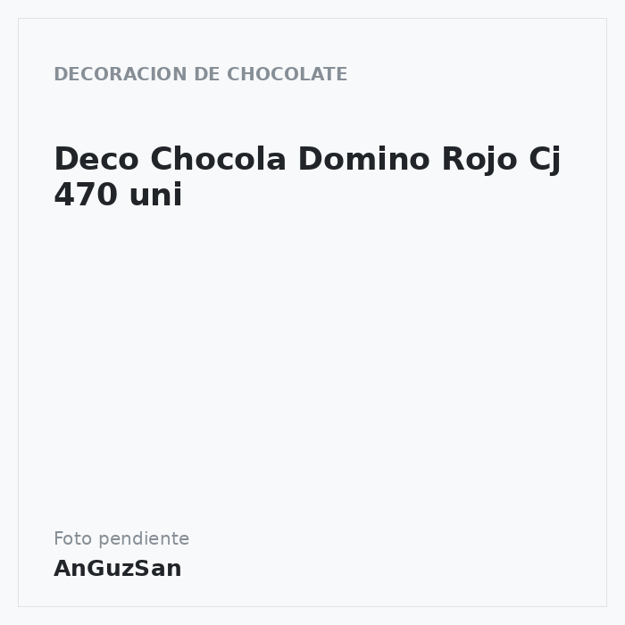 Deco Chocola Domino Rojo Cj 470 uni